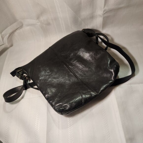 Wise Owl Leather Crossbody Bag Purse Black Travel Business Work Casual - Picture 12 of 15